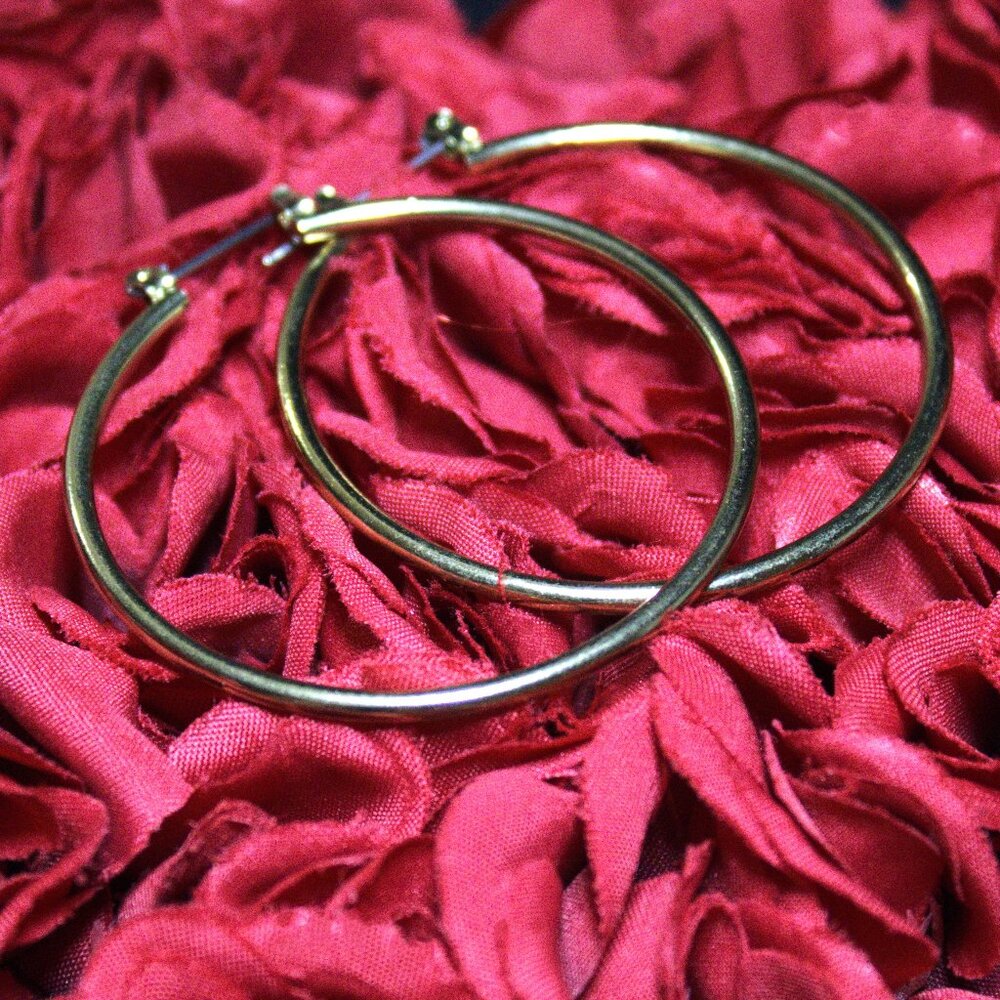Gold Tone Hoop Earrings